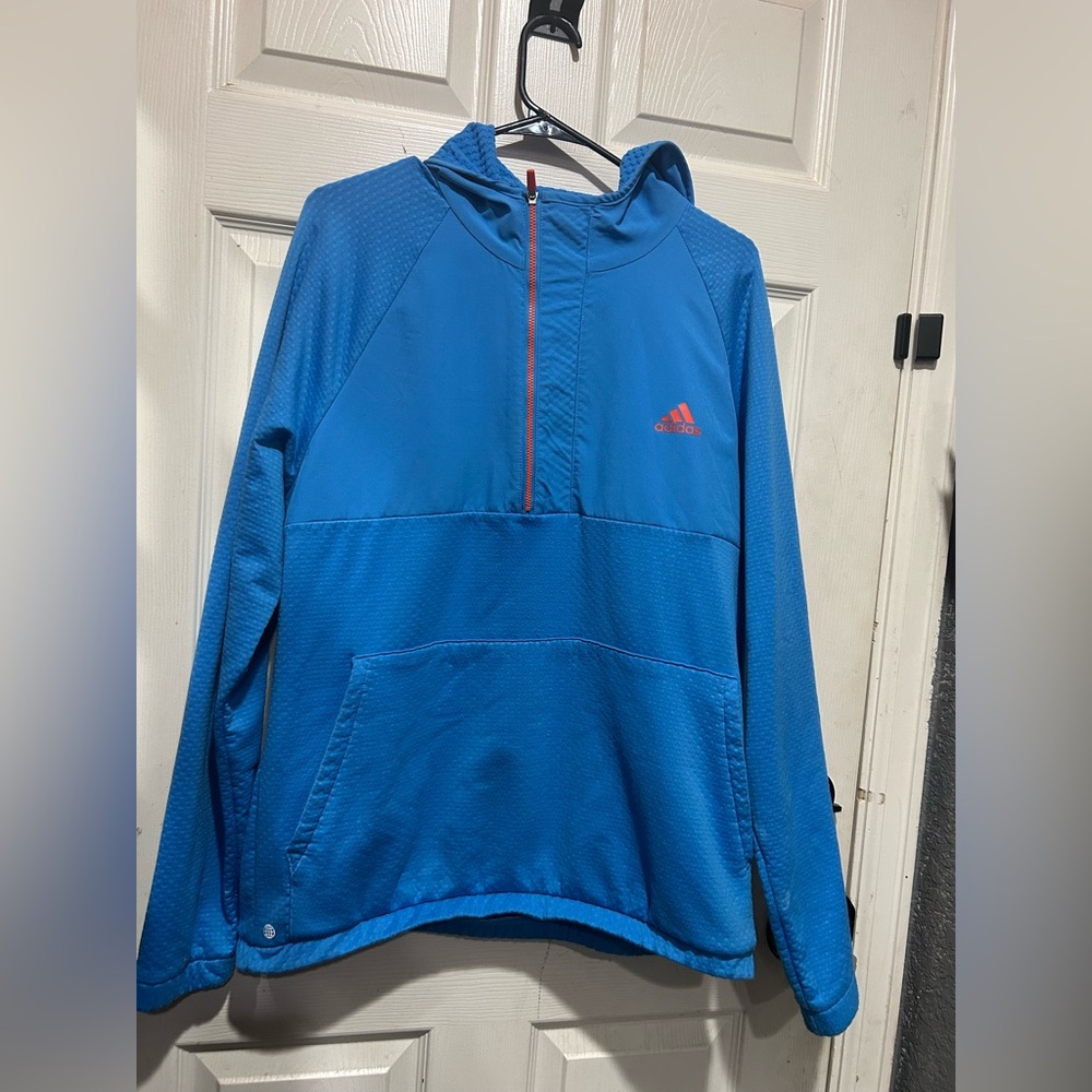 Adidas blue quarter zip sweatshirt Size L #athleticwear #sweatshirt